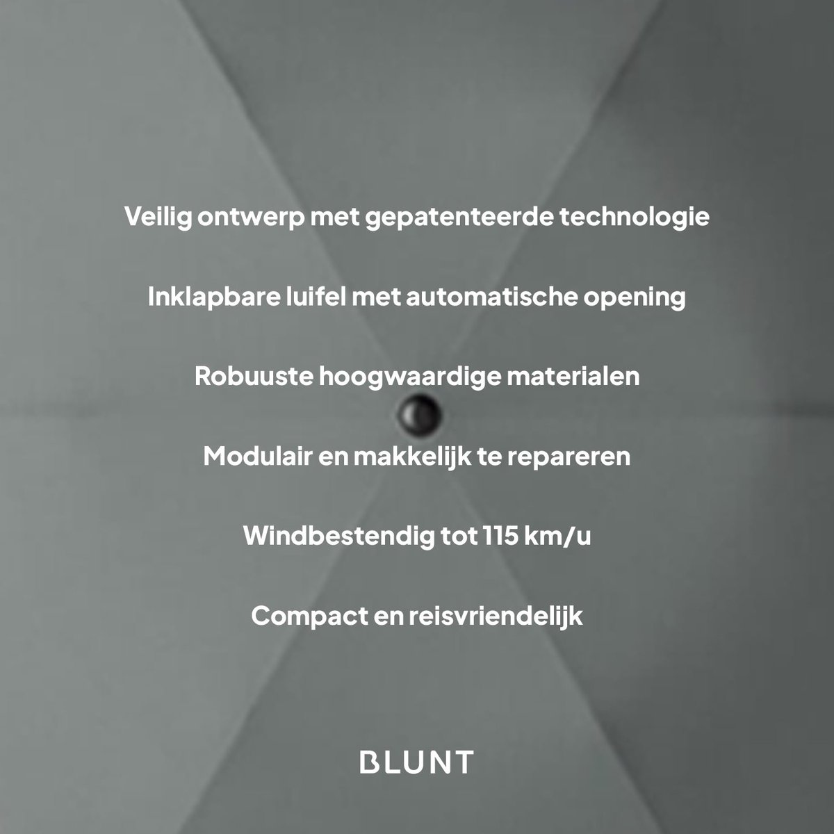 BLUNT Metro - Paraplu en Stormparaplu - Opvouwbaar en Winddicht tot 88 km/u - Automatisch Open - Lichtgewicht en Duurzaam - Ø 100 cm - Grijs — cadeau in Mode & Accessoires - foto 8