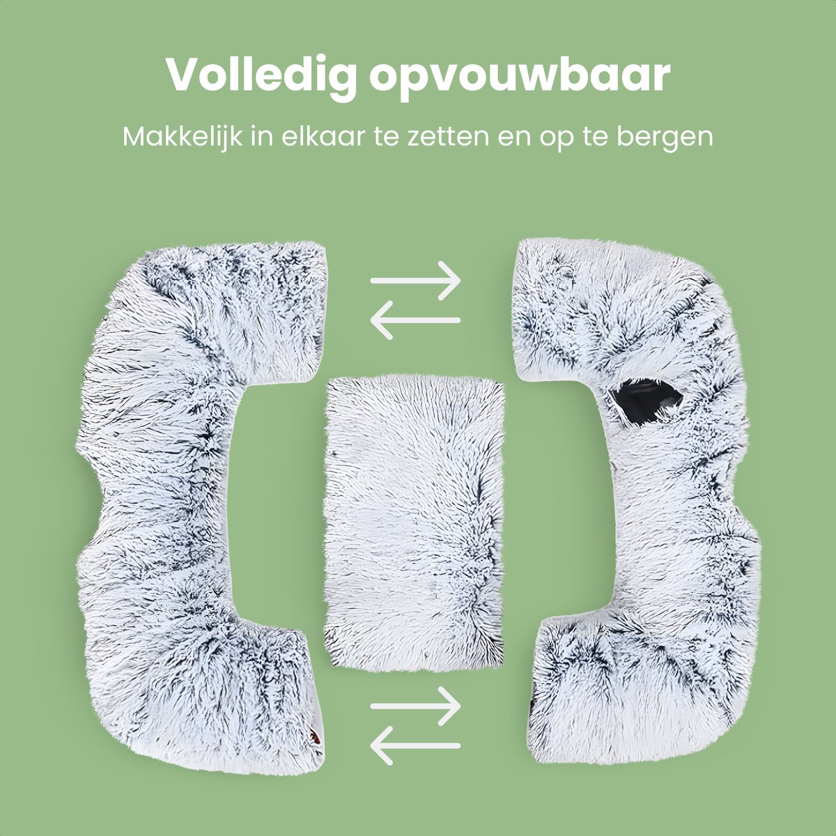 Pawsource Kattentunnel pluche XL - Tunnel Kat - Speeltunnel kat - Grijs — afbeelding 2