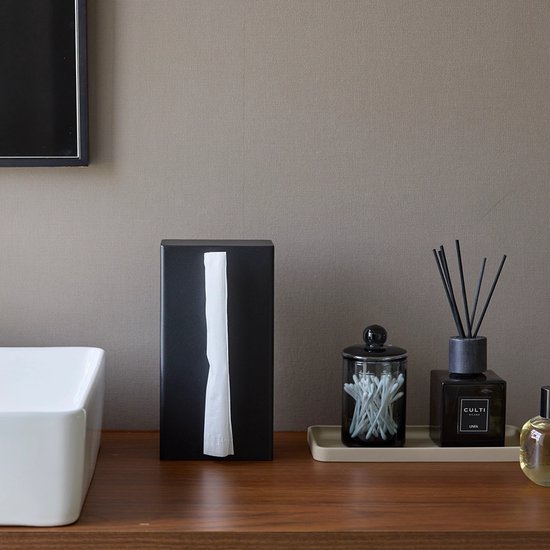 Tower à mouchoirs verticale Yamazaki - Tour - Zwart