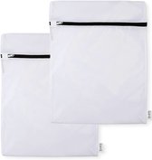 Set de 2 grands Sacs à linge Loti Living – 60 x 90 cm – Sac à linge pour Beddengoed, Handdoeken et Vêtements – Filet à linge pour machine à laver – Wit