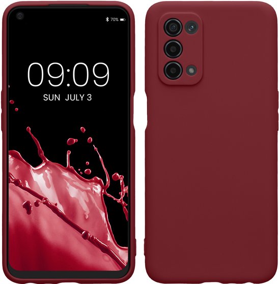Coque de téléphone kwmobile compatible avec Oppo A74 (5G) / A54 (5G) - Coque pour smartphone - Découpe précise de l'appareil photo - Couleur bordeaux-violet