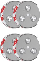 SAVS RMAX-45 magnetische montageset voor rookmelders - 45 mm - 4 stuks - Rookmelder bevestiging magneet - Magneetbevestiging - Montagekit