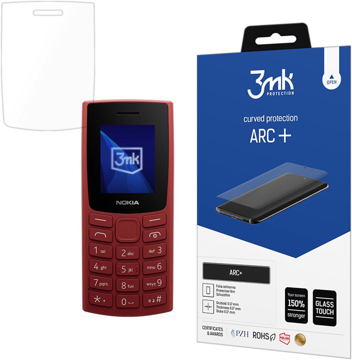 3Mk Arc+ Film Voor Nokia 105 4G (2023) Perfecte Pasvorm En Schermbescherming