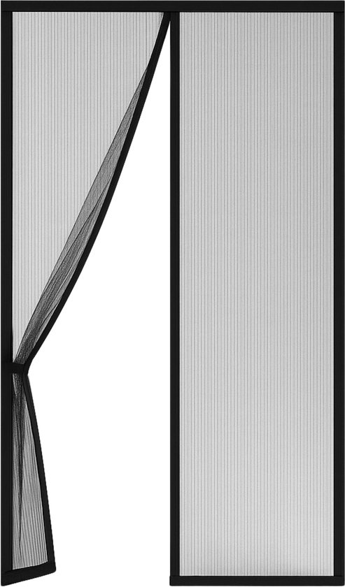 Nince Vliegengordijn - Deurhor - Deurgordijn - Maat 100 x 210 - Glasvezel A-kwaliteit - Luxe Deurhor Magnetisch - Horgordijn – Vliegengordijn – Hordeur - Zwart