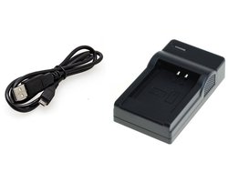 OneOne lader voor camcorder accu met 0,25m kabel. Oplader adapter past op Canon Digital IXUS 30, 40, 50, 55, 60, 65, 70, 75, 80 IS, 90 IS, 100 IS, 110 IS, 120 IS, 800 IS, 850 IS, 860 IS, 870 IS, 900 Ti, 950 IS, VIXIA Mini, NB-4L, NB-5L, NB-5LH