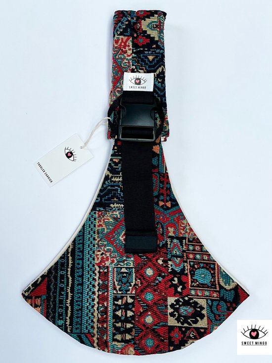 Sweet Mingo - draagzak peuter - heupdrager voor onderweg - zijdrager voor baby en peuter tot 15 kg - blossom design