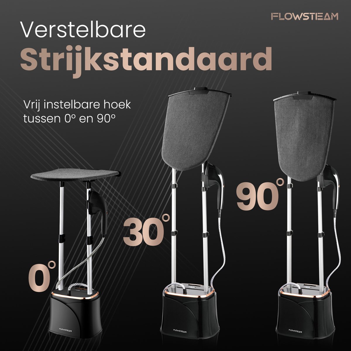 FLOWSTEAM® PRO Kledingstomer - Handstomer - Stoomreiniger - Stoomapparaat Kleding - 150 Minuten Stomen - 2.5M Snoer - Zwart — cadeau in Wonen & Interieur - foto 5