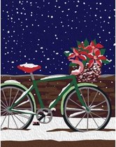 Artventura Schilderen op Nummer Winter Fiets 16,5x13 cm