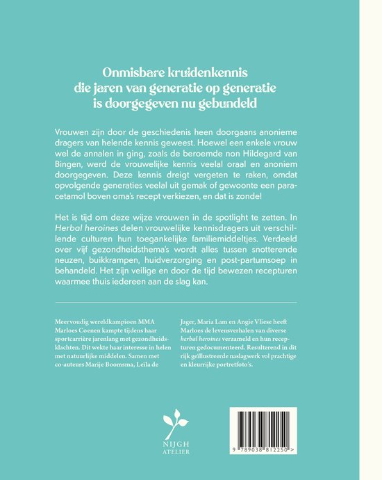 Boekomslag met tekst 'Onmisbare kruidenkennis die jaren van generatie op generatie is doorgegeven nu gebundeld'.