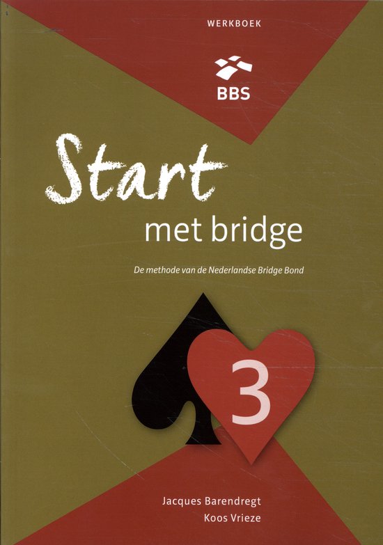 Werkboek "Start met bridge 3" met het logo van BBS en een grote 3 op een hartvorm.