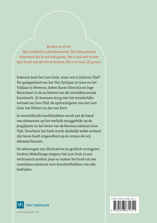Boek met tekst over Judocus Vijd en het Lam Gods, Van Halewyck.