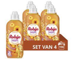 Robijn Classics Wasverzachter - Passiebloem & Bergamot - 4 x 39 wasbeurten - Voordeelverpakking