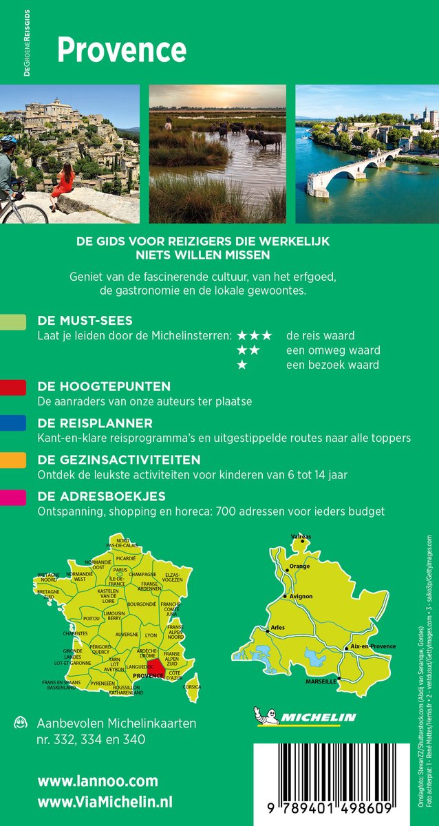 Michelin Reisgids - Provence - back cover