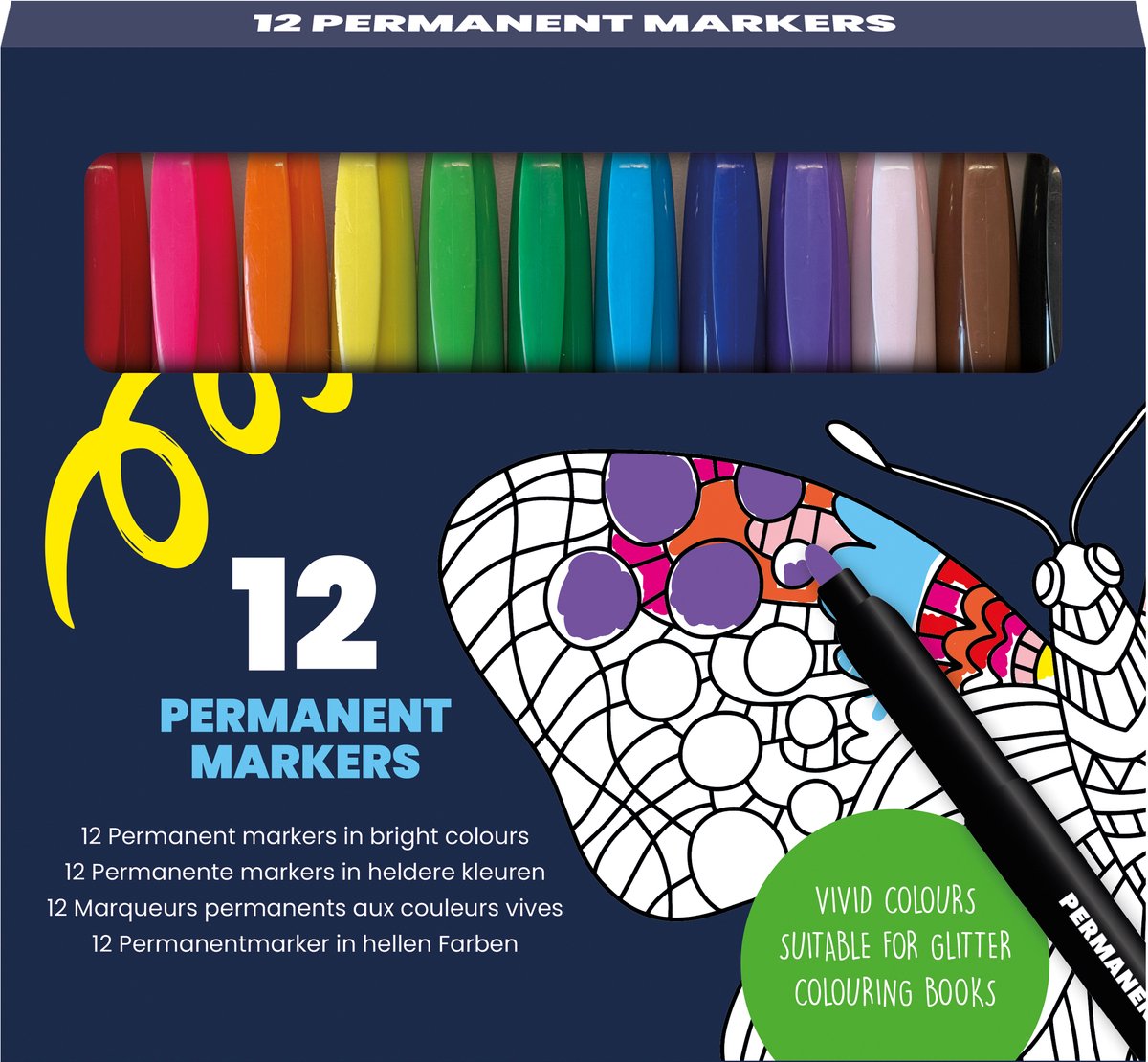 Permanent Markers - Set van 12 stuks