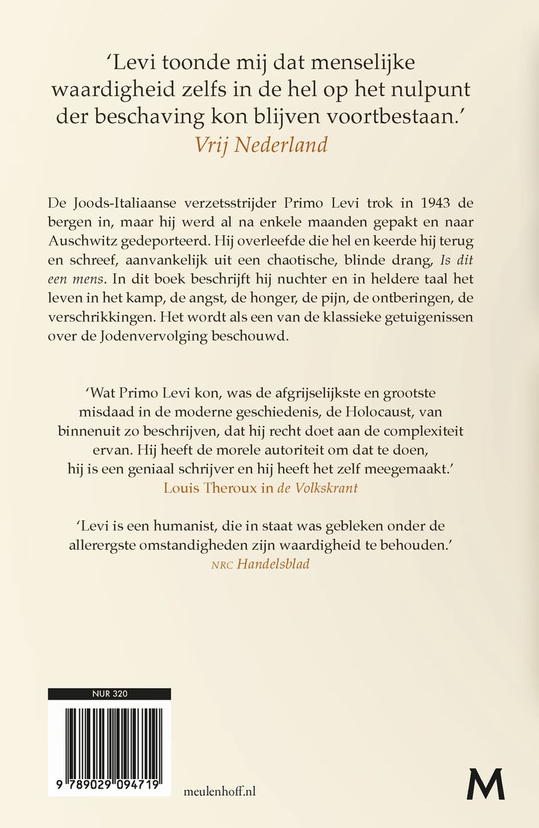 Is dit een mens - back cover
