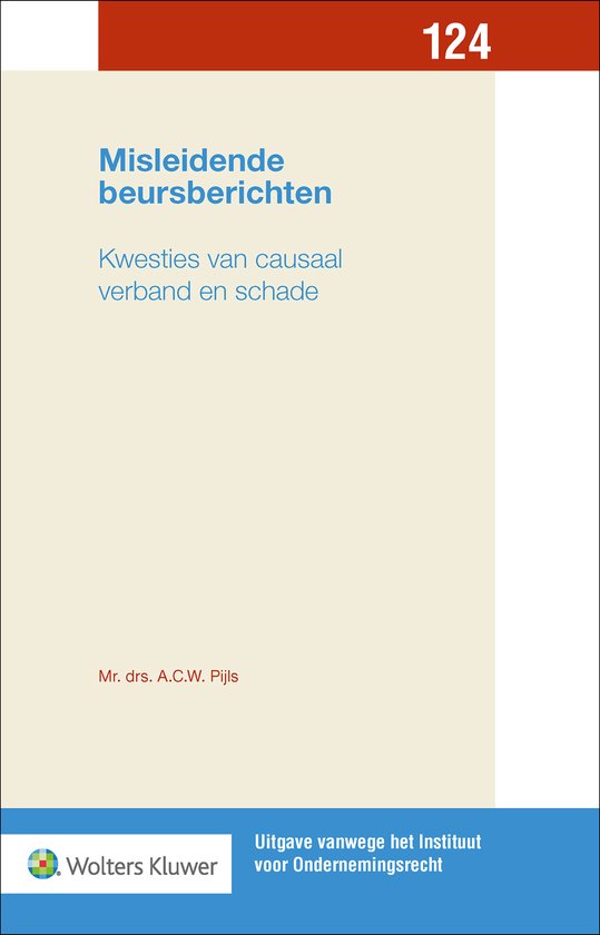 Uitgave vanwege het Instituut voor Ondernemingsrecht 124 - M ... - cover