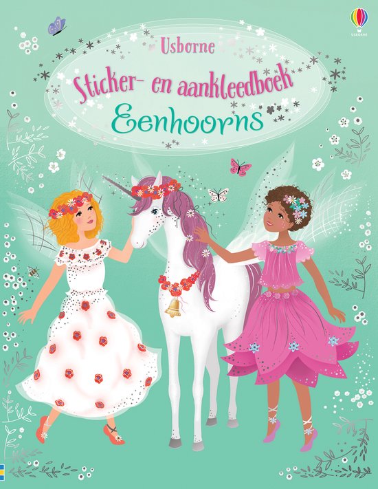 Sticker- en aankleedboek Eenhoorns - cover