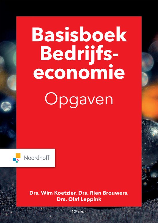 Basisboek bedrijfseconomie opgaven - cover