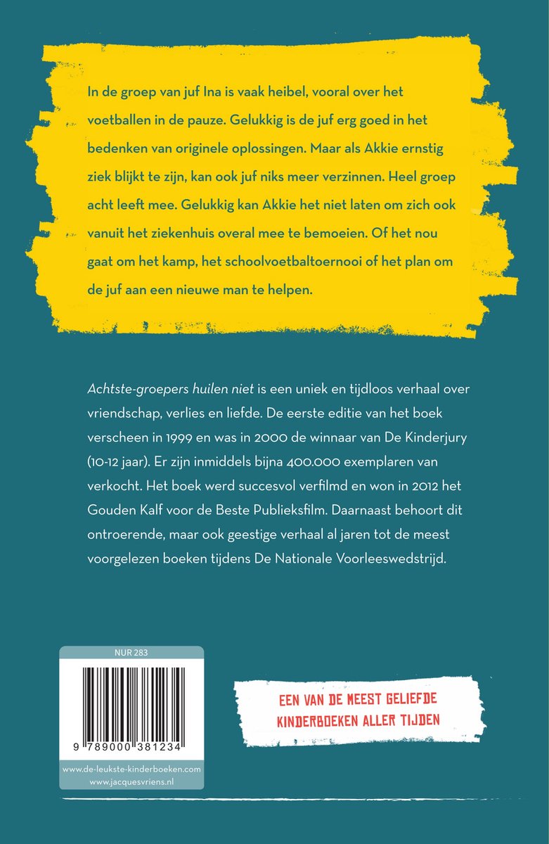 Achtste-groepers huilen niet - back cover