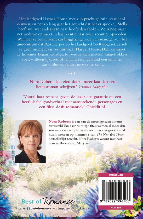 De bloementuin van Harper House 1 - De blauwe dahlia