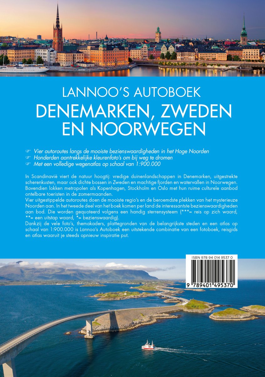 Lannoo's autoboek - Denemarken, Zweden en Noorwegen - back cover