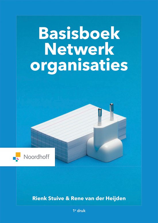 Basisboek Netwerkorganisaties, een stapel kaarten met een witte stekker.