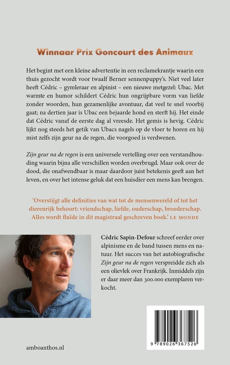 Zijn geur na de regen - back cover