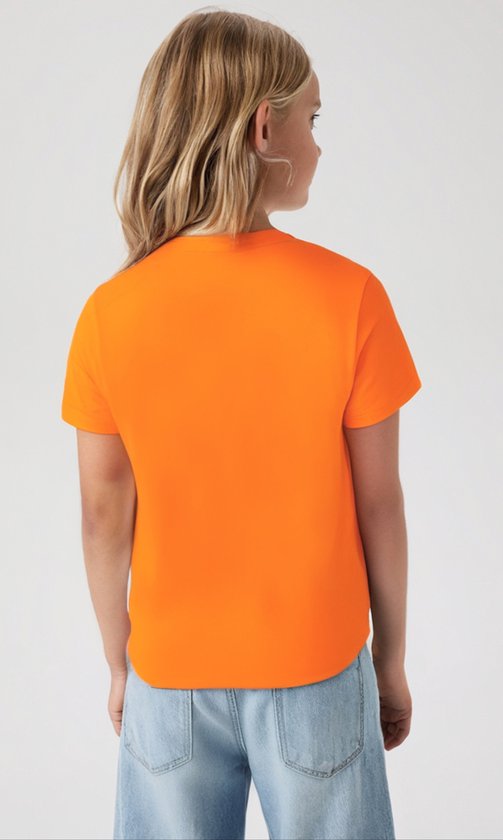 T-shirt Oranje enfant Tulipe & Couronne | Fête du Roi | Hollande | Championnats d'Europe - Championnats du monde - Jeux olympiques | Orange | Enfant 7-8 ans | Taille 128