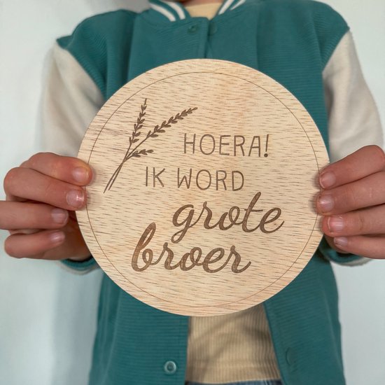 Zwangerschapsaankondiging Rond - Hoera! Ik word grote broer - Grote broer - Zwangerschapsaankondiging - Big Brother - Aankondiging Zwangerschap - Bekendmaking Zwangerschap - Gender Reveal — afbeelding 3