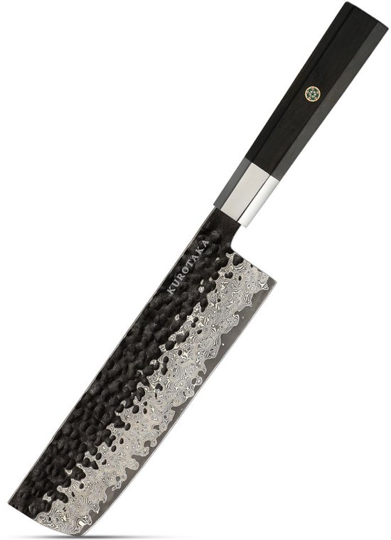 Couteau de cuisine japonais Nakiri Kurotaka 7,5 pouces – Damas avec coffret cadeau de Luxe – Couteau – Couperet