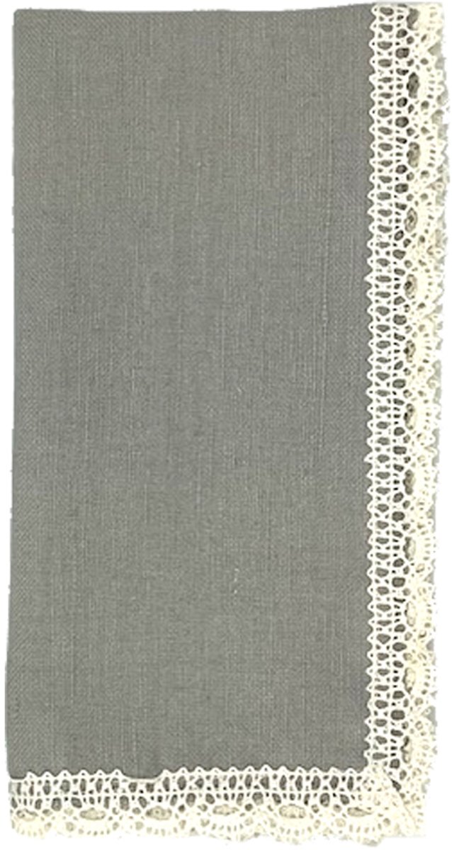 Thea lace servet pearl - set van 4