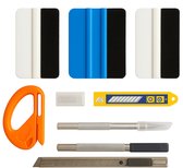 RAMBUX® - Wrap Set Auto - Rakel & Mesje voor Wrap Folie Auto - Car Wrap Gereedschap - Auto Wrappen - 16 Delig