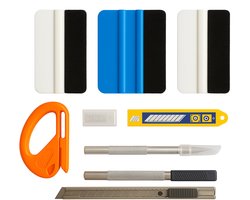 RAMBUX® - Wrap Set Auto - Rakel & Mesje voor Wrap Folie Auto - Car Wrap Gereedschap - Auto Wrappen - 16 Delig