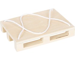 Small Foot - Houten Kraanwagen Blauw met Pallet