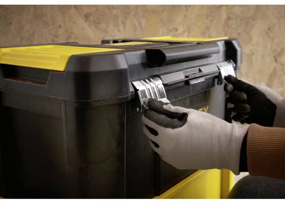 STANLEY Essential Rolling Workshop Toolbox, unità impilabili 3-in-1, soluzione portatile per attrezzi, STST1-80151