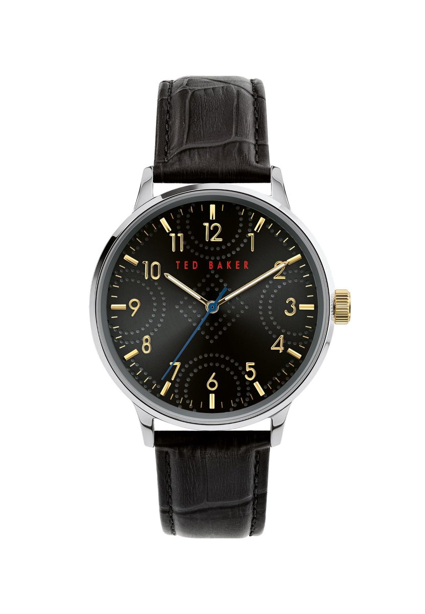 Ted Baker Cosmop Kwarts Analoog Horloge Zwart Case: 100% Stainless Steel| Bracelet: 100% Leather 42 mm BKPCSS008OB, BKPCSS010OB