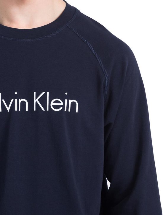 Calvin Klein - Heren Pyjama Set Donker Blauw - XL | bol.com