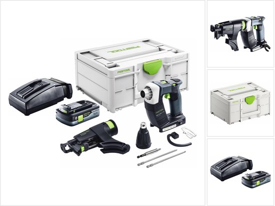 Festool DURADRIVE DWC 18-4500 Basic accuschroevendraaier 18 V 14 Nm borstelloos + 1x accu 4.0 Ah + lader + systainer