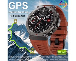 Militaire GPS Smart Horloge voor Mannen – Outdoor Sport Horloge met Kompas, HD Scherm, Bluetooth, Oproepfunctie, IP69/5ATM Waterdicht, Fitness, Avontuur, Hardlopen