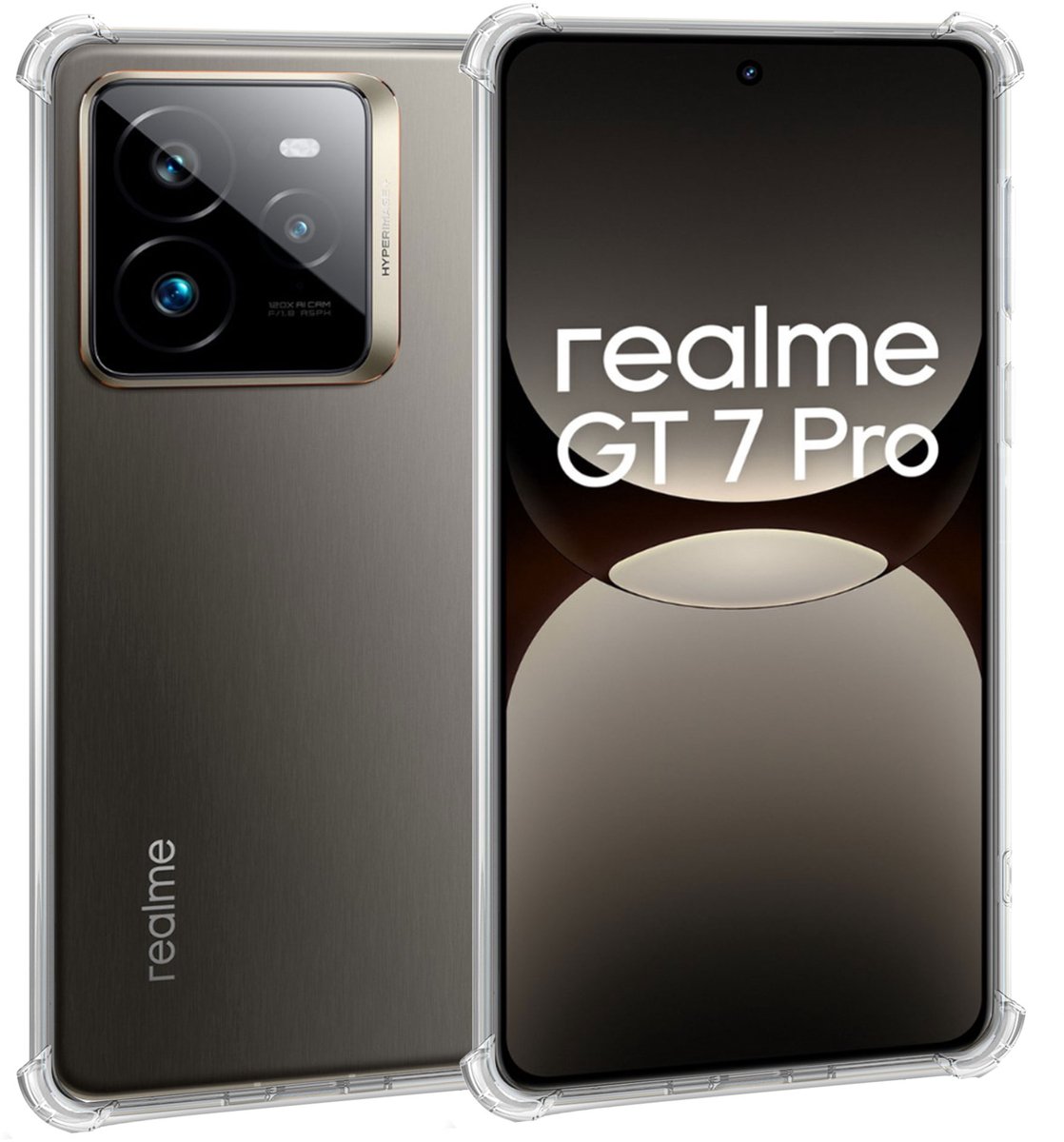 ChiGuard Hoesje Geschikt voor Realme GT 7 Pro - Shock Proof Case – Cover Transparant
