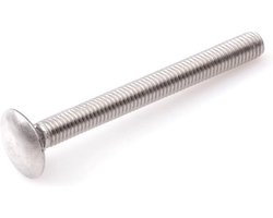 slotbout m5x40 - per zak a 4 stuks - RVS A2 - Roestvrijstaal - Inclusief moer