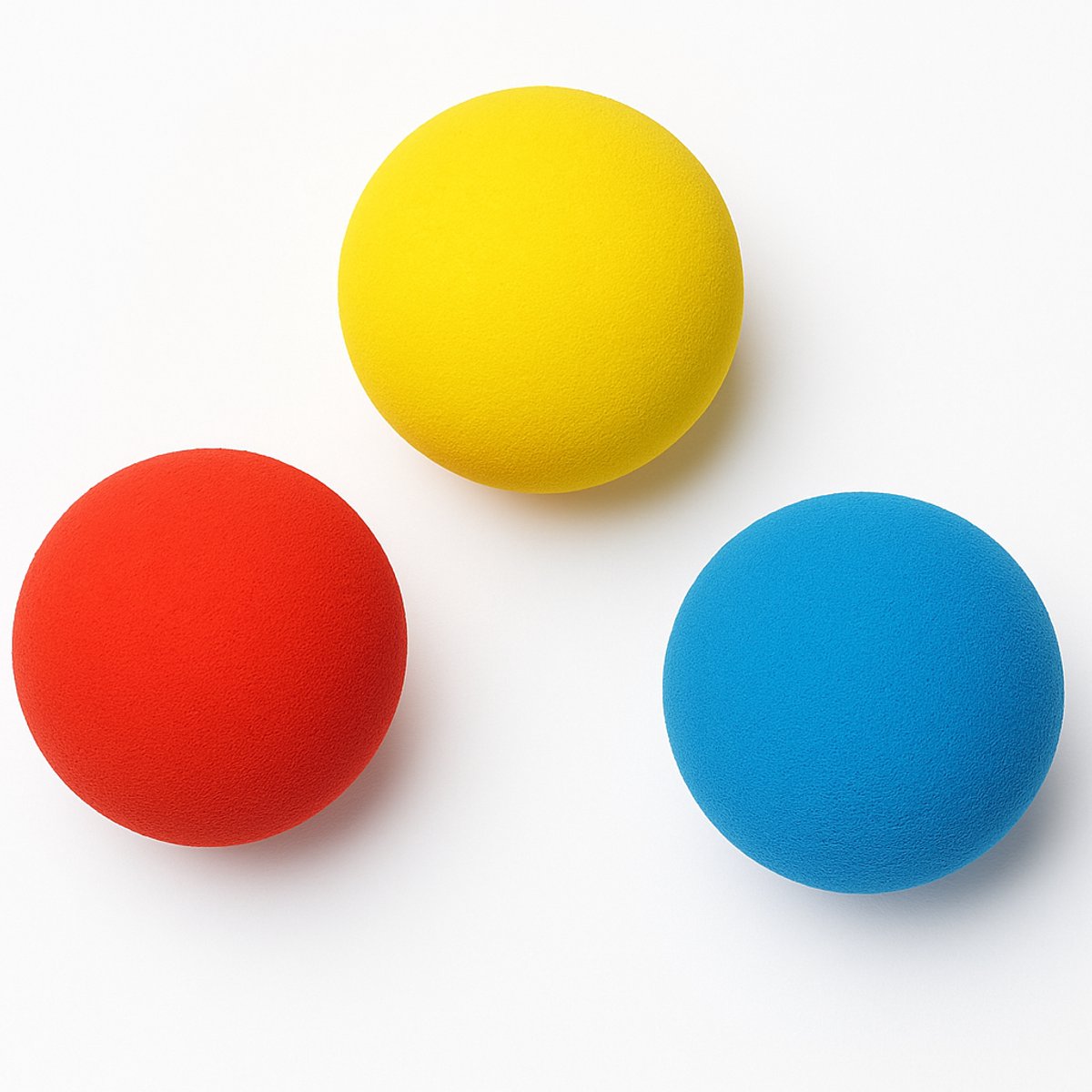 Zachte bal rood geel blauw tennisbal 24 stuks voordeelverpakking - Binnenspeelgoed