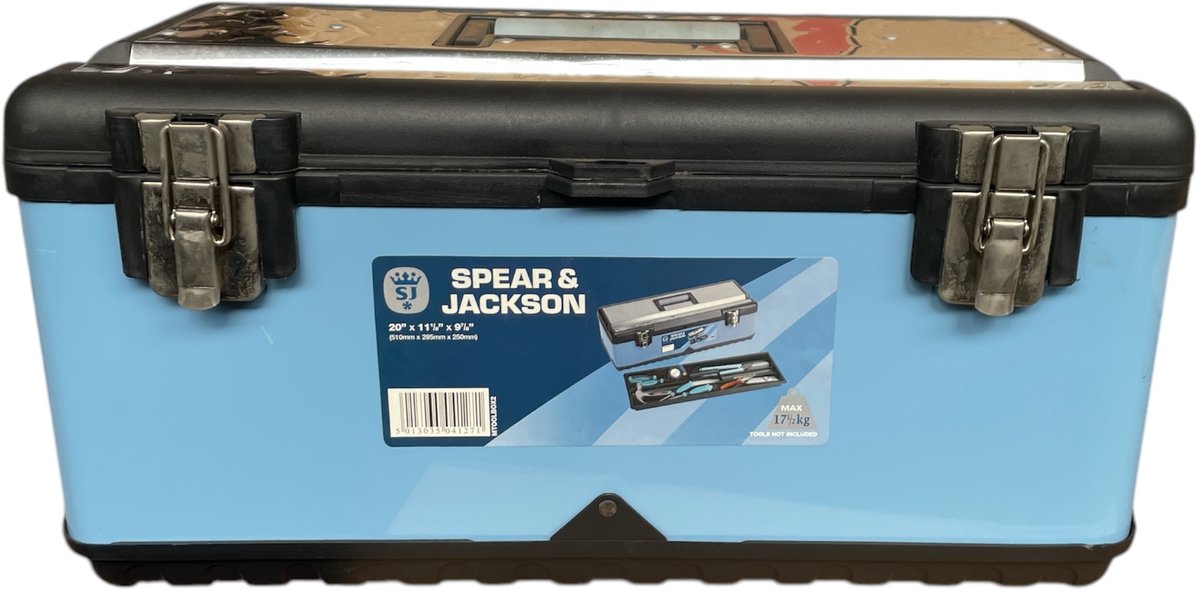 Spear & Jackson Toolbox – 2‑laags Gereedschapskoffer – 51 × 29 × 25 cm – Compact & Praktisch