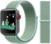AWB-LG - nylon sportband – Geschikt voor Apple Watch - mint groen - 42mm
