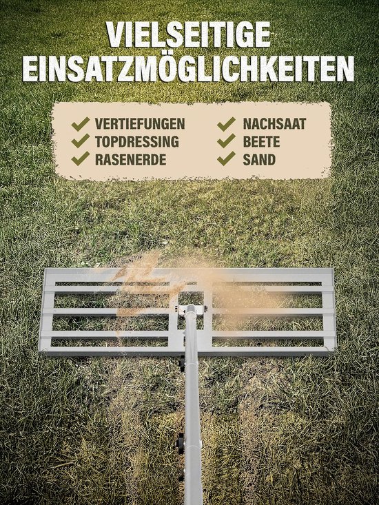 Gazonrakel - Gazonhark - Nivelleringhark - Nivellering Hark van Rasenkamm — afbeelding 2