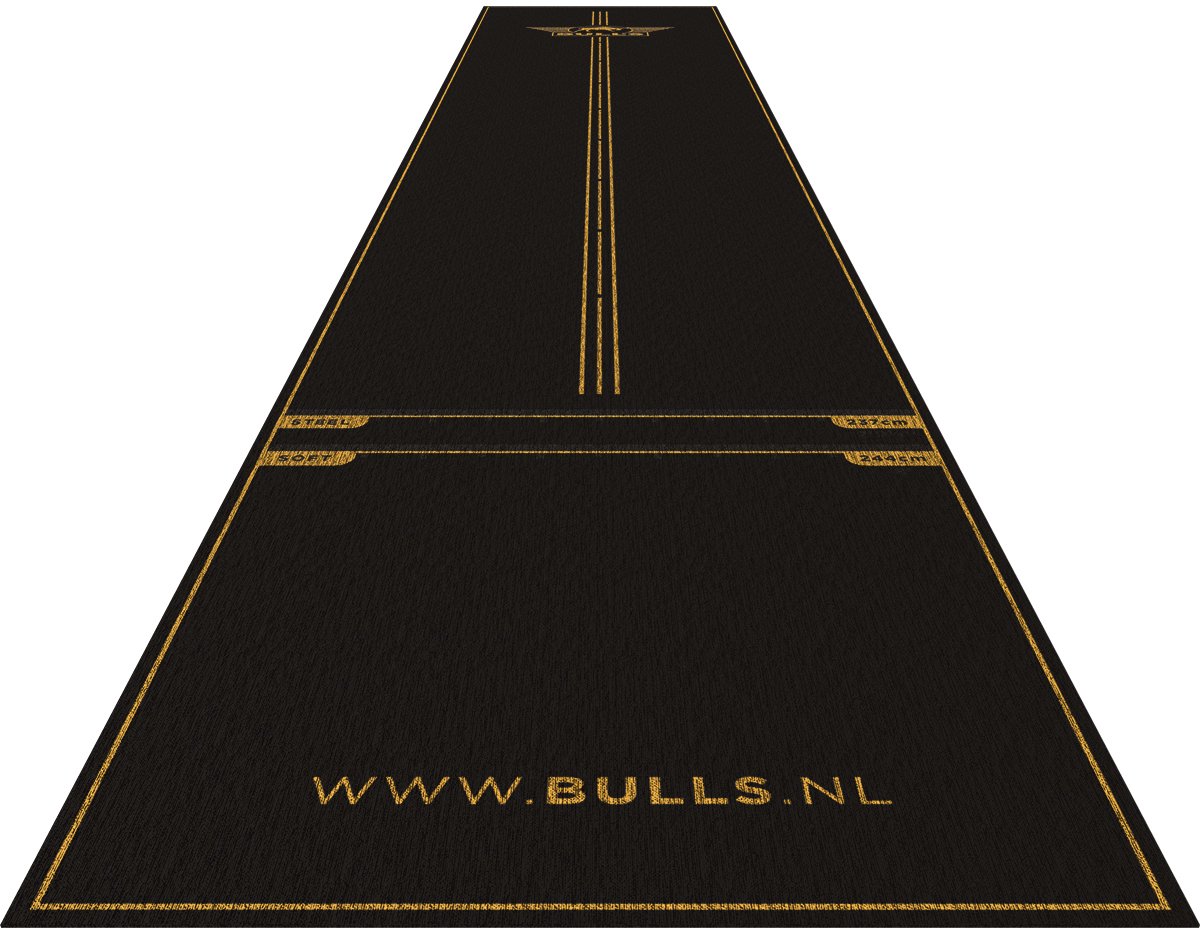 Bull's Advantage Carpet Dartmat - 300x85 cm - Zwart/Goud - Met Werplijn