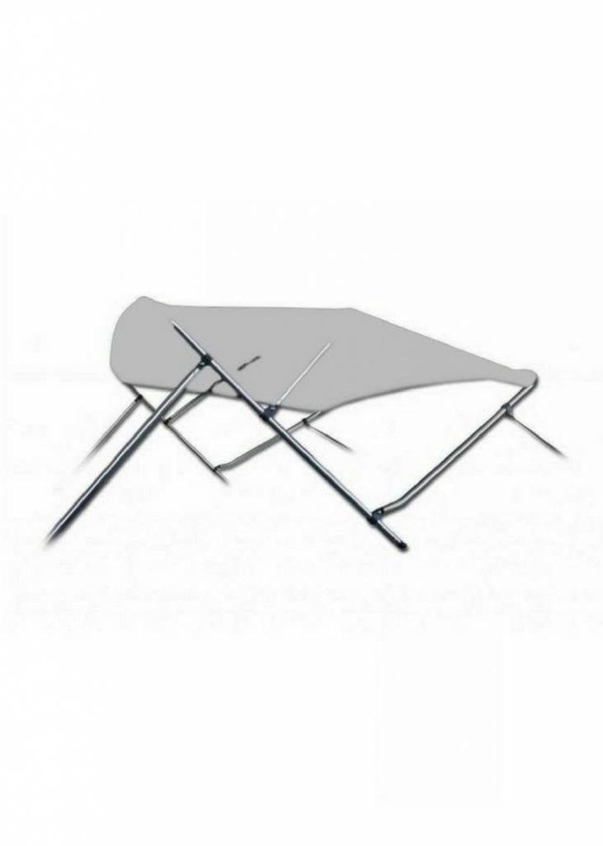 BREG Biminitop | Aluminium 3-boogs | Breedte 246 <> 261 cm - Hoogte 117 cm - Grijs doek
