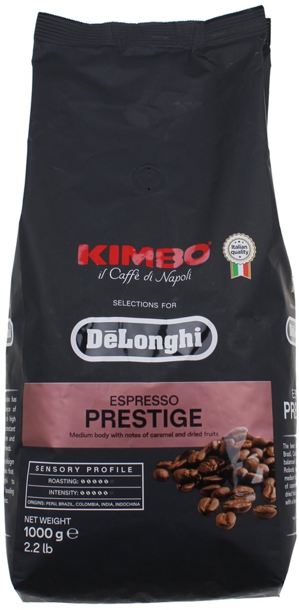 DeLonghi Koffie Kimbo Espresso Prestige Koffiebonen, 1000 gram 5513282411