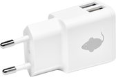 Bol.com Green Mouse Dual USB Oplader - 220 Volt aanbieding
