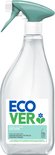 Ecover glasreiniger fles met groene spuitkop en label met bloem. 500ml.